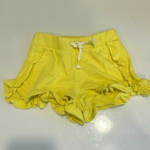 Zara Baby Ruffled shorts in bright yellow . 12-18 mos.